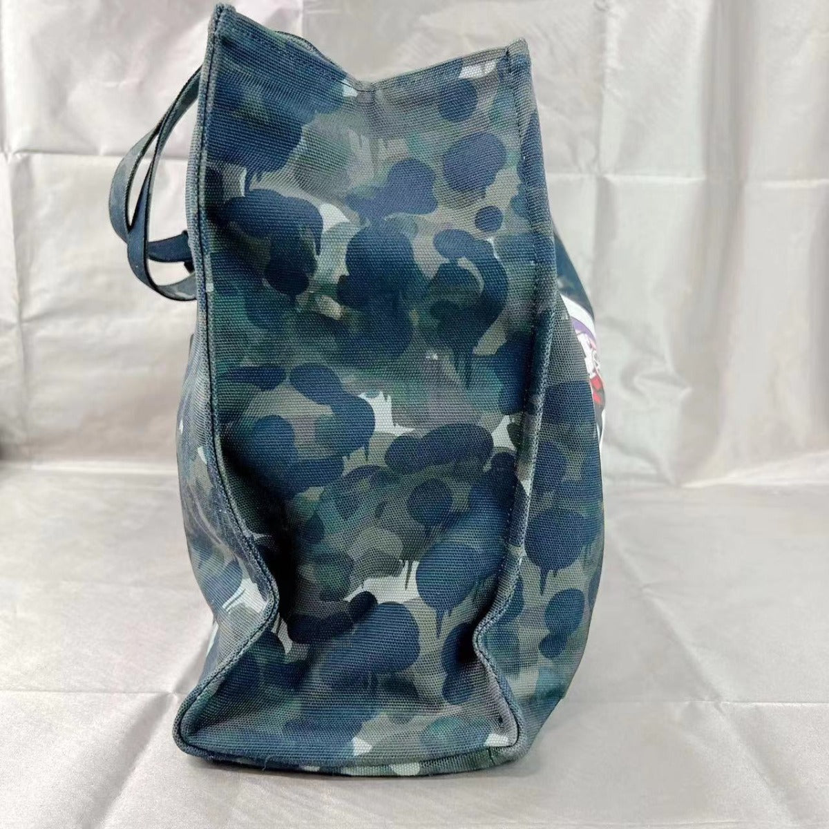 Coach CA303 100 Percent Recycled Canvas Tote 42 In Green/Blue Multi Coach CA303 100 Percent Recycled Canvas Tote 42 In Green/Blue Multi